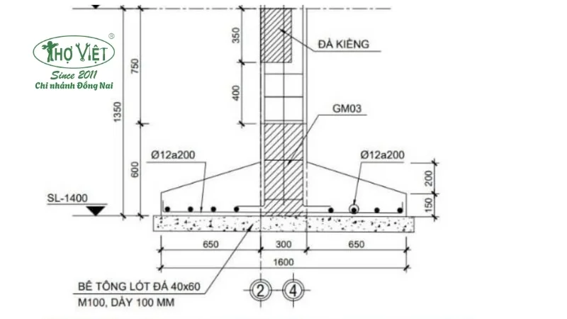 bản vẽ đà kiềng