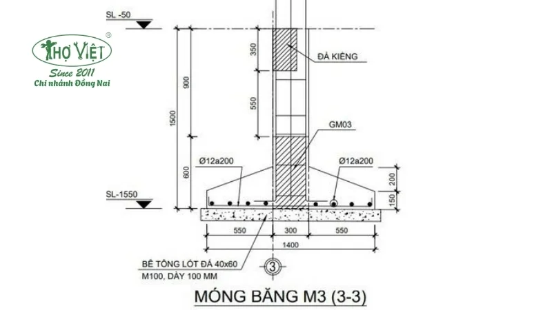 bản vẽ đà kiềng