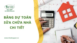Bảng dự toán sửa chữa nhà chi tiết mới nhất