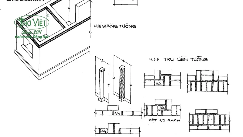 bản vẽ giằng tường