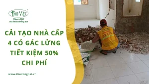 Cải tạo nhà cấp 4 có gác lửng tiết kiệm 50% chi phí