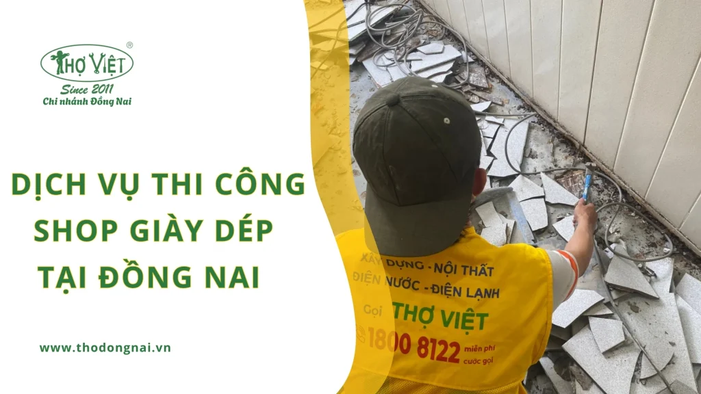 Dịch vụ thi công shop giày dép Đồng Nai trọn gói