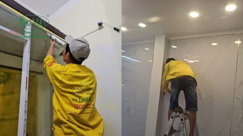 quy trình dịch vụ thi công shop giày dép