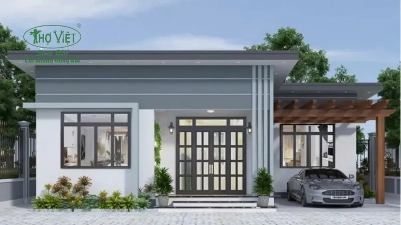 Mẫu cải tạo nhà cấp 4 chữ L