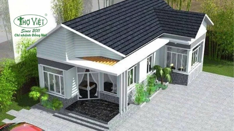 Mẫu cải tạo nhà cấp 4 chữ L