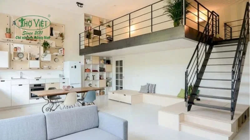 Mẫu nhà cấp 4 có gác lửng