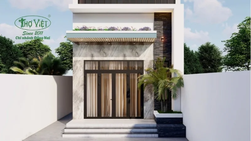 Mẫu nhà cấp 4 có gác lửng