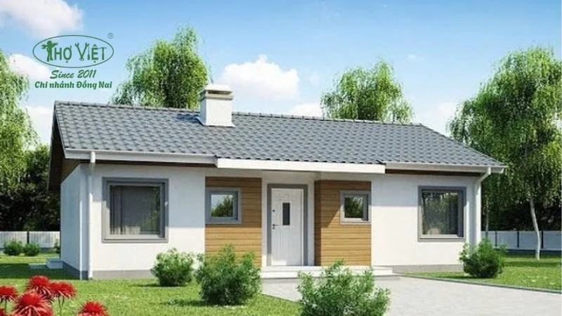 Mẫu nhà cấp 4 có mái ngói