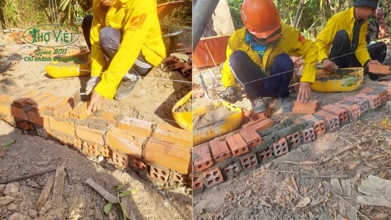 quy trình thi công móng