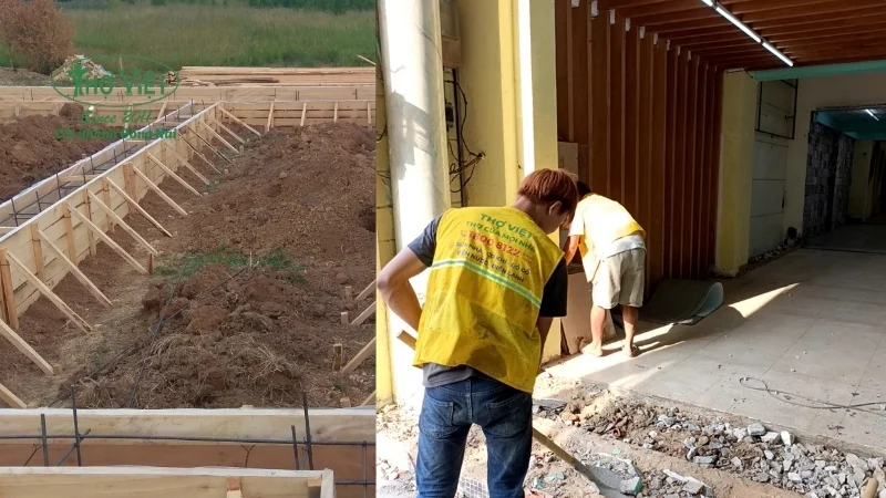 thi công móng băng