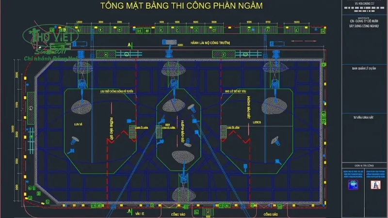 bản vẽ biện pháp thi công tầng hầm