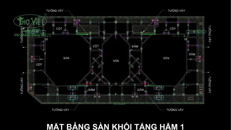 bản vẽ biện pháp thi công tầng hầm
