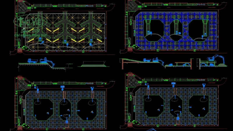 bản vẽ biện pháp thi công tầng hầm