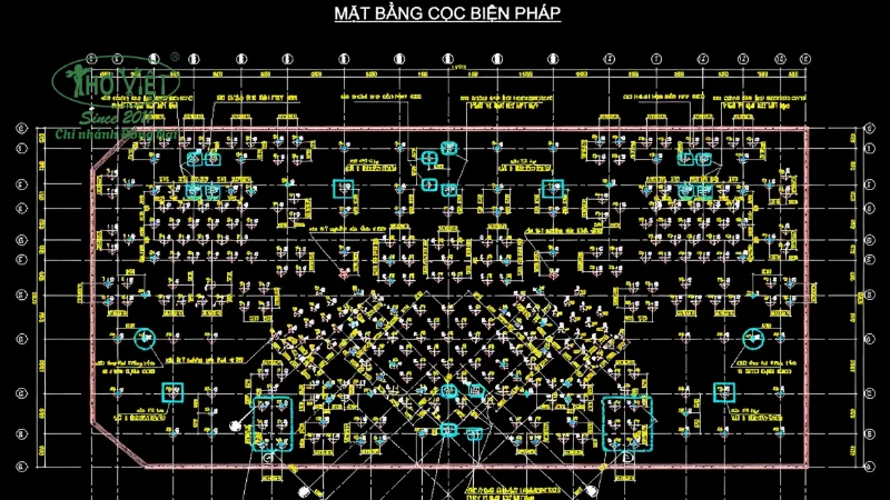 bản vẽ biện pháp thi công tầng hầm