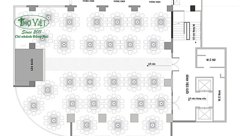 Bản vẽ mặt bằng nhà hàng