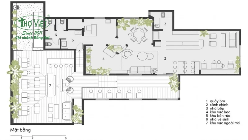 Bản vẽ mặt bằng nhà hàng