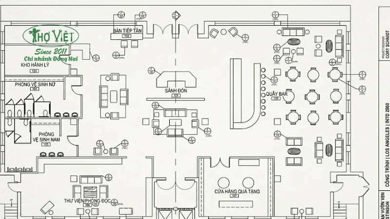 Bản vẽ mặt bằng nhà hàng