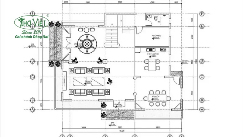 Bản vẽ mặt bằng nhà hàng