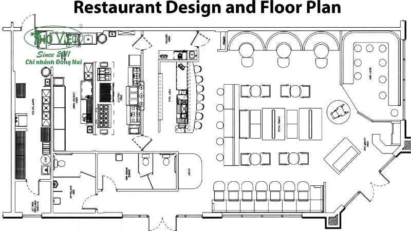 Bản vẽ mặt bằng nhà hàng