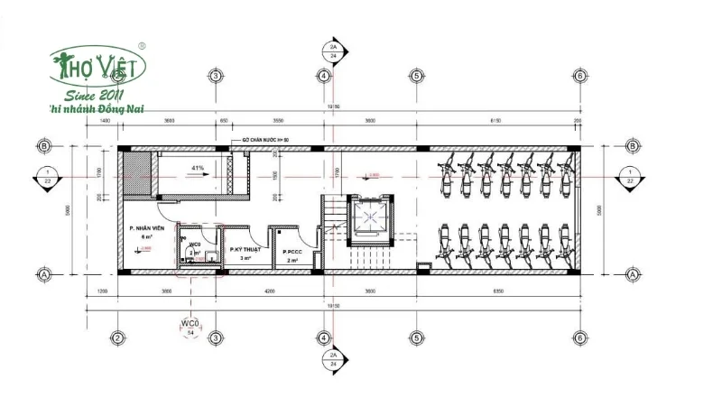 Bản vẽ phổ biến cho tầng hầm nhà phố