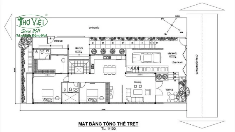 Bản vẽ phổ biến cho tầng hầm nhà phố