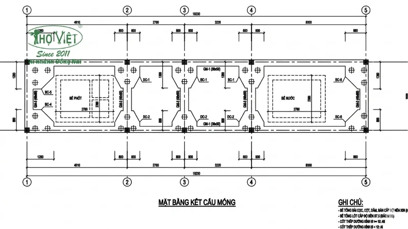 Bản vẽ móng cọc hiện đại nhất hiện nay