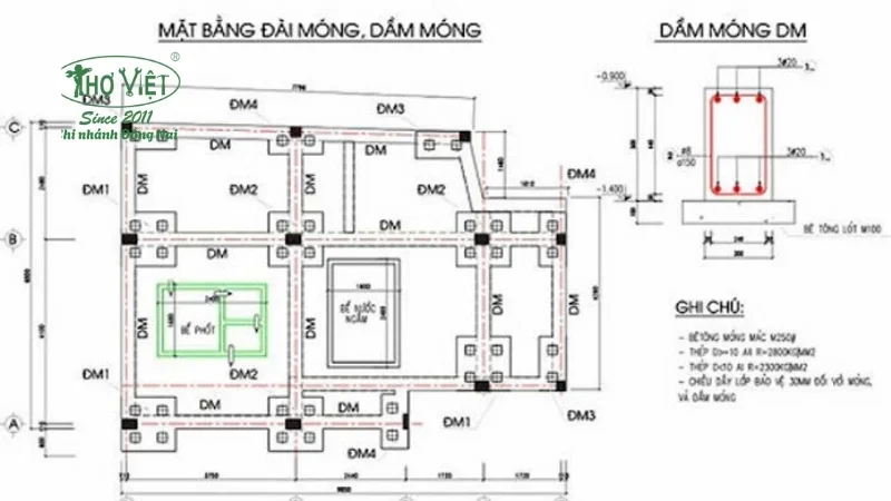 Bản vẽ móng cọc hiện đại nhất hiện nay