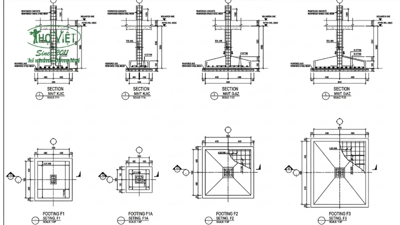 Bản vẽ móng cọc hiện đại nhất hiện nay