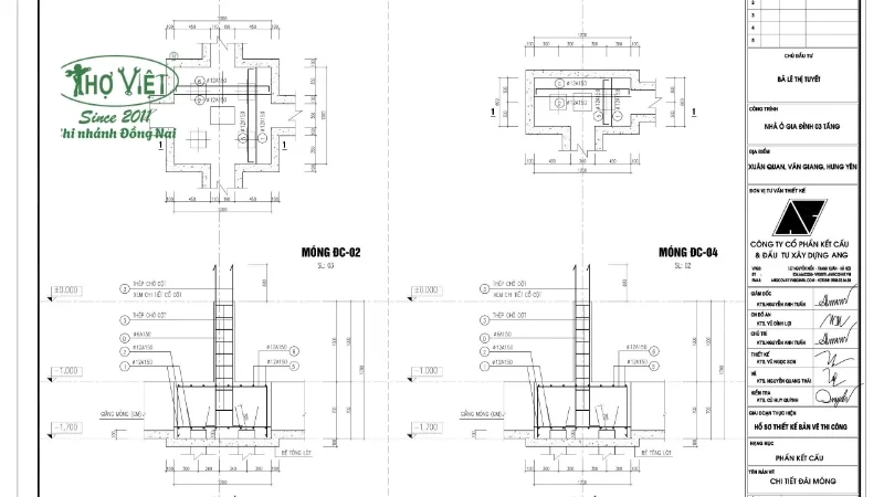 Bản vẽ móng cọc hiện đại nhất hiện nay