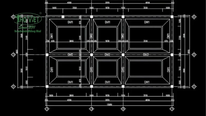Bản vẽ móng nhà cọc 2 tầng