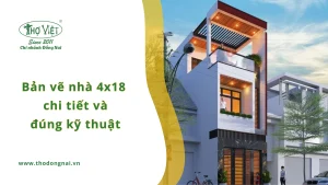 Bản vẽ nhà 4x18 chi tiết và đúng tiêu chuẩn