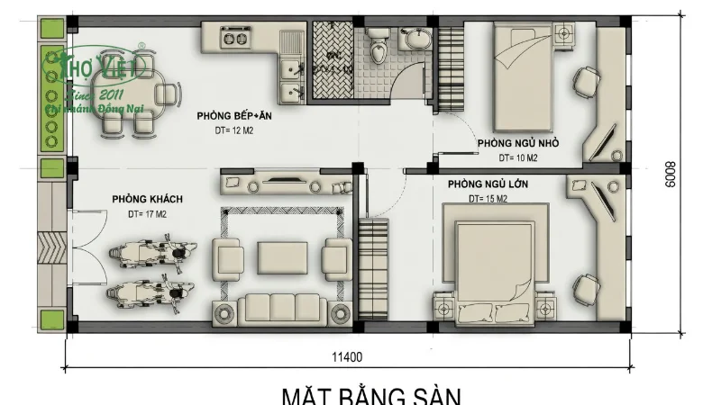 bản vẽ nhà cấp 4 70m2