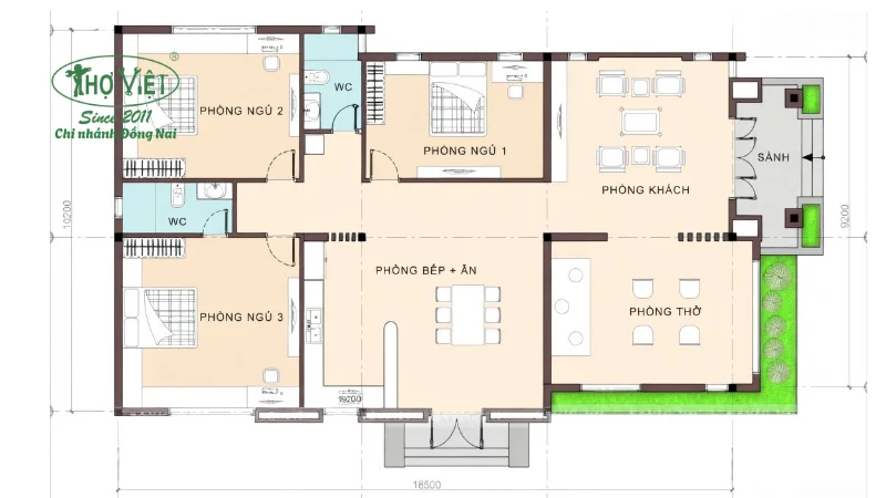 mẫu bản vẽ nhà cấp 4 7x15