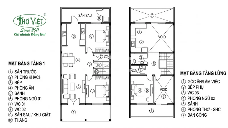 Mẫu bản vẽ nhà cấp 4 có gác lửng 4x12