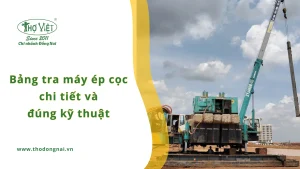 Bảng tra máy ép cọc chi tiết từng mục