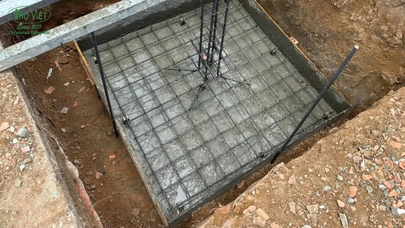 Cấu tạo của móng đơn