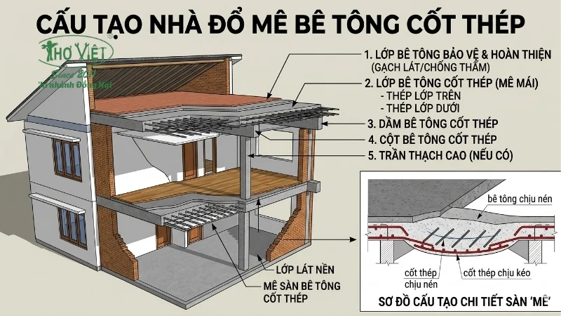 Cấu tạo của nhà đổ mê