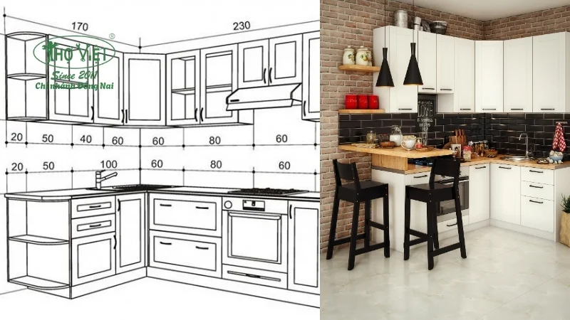 Các yếu tố khác cần chú ý khi xây bếp