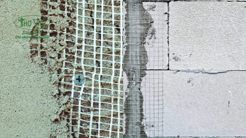 Đóng lưới mắt cáo khi trát tường là gì?