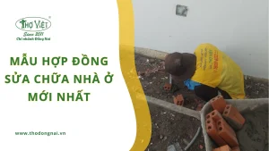Mẫu hợp đồng sửa chữa nhà ở mới nhất