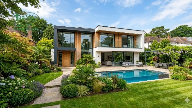 mẫu biệt thự 2 tầng đẹp, đáng xây
