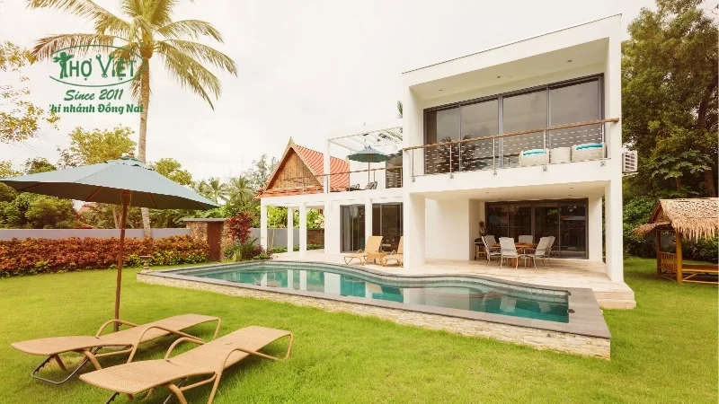 mẫu biệt thự 2 tầng đẹp, đáng xây