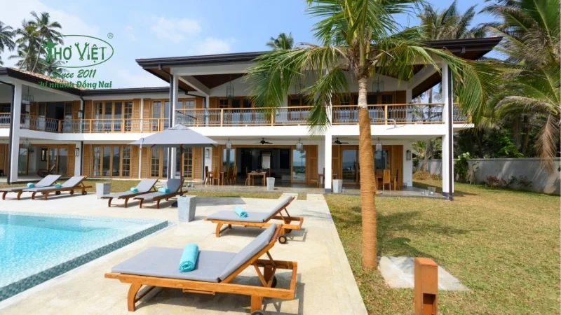 mẫu biệt thự 2 tầng đẹp, đáng xây