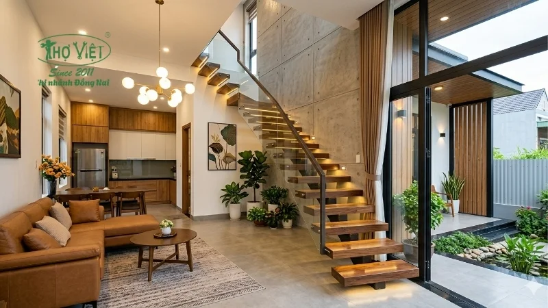 mẫu cầu thang đẹp nhà ống được ưa chuộng