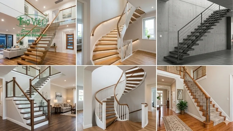 các mẫu cầu thang đẹp cho nhà 2 tầng
