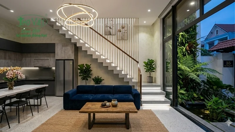 mẫu cầu thang đẹp nhà ống được ưa chuộng