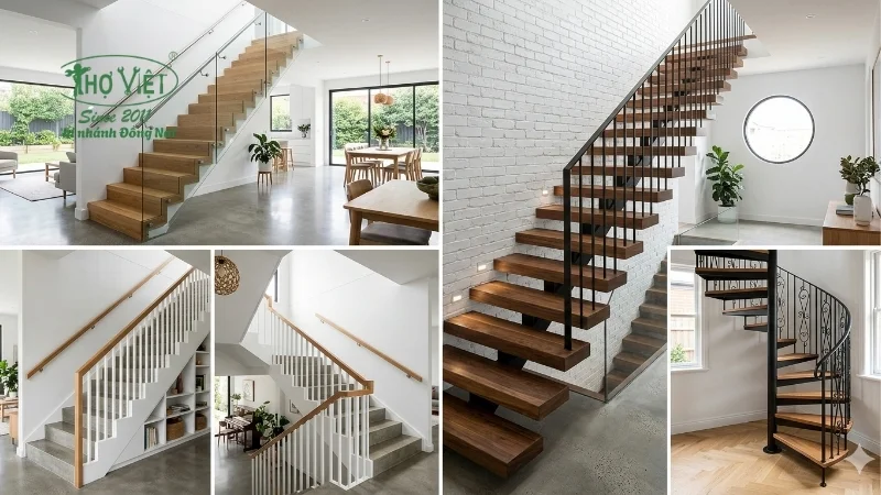 các mẫu cầu thang đẹp cho nhà 2 tầng