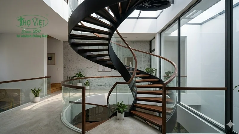 mẫu cầu thang đẹp nhà ống được ưa chuộng