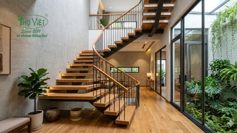 mẫu cầu thang đẹp nhà ống được ưa chuộng