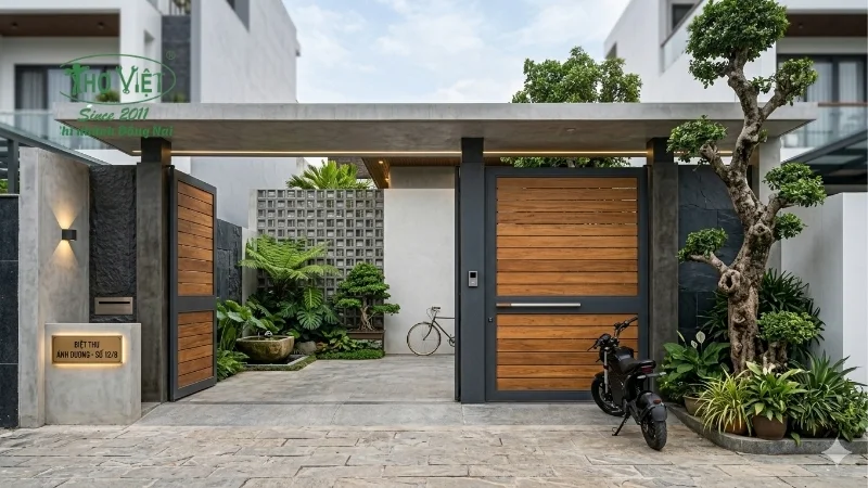 mẫu cổng nhà đẹp theo từng loại nhà